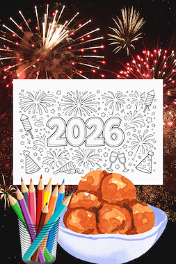 Lesmateriaal Kleurplaat 2026 van auteur Thuisfuif