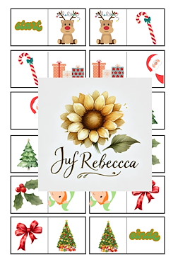 Lesmateriaal Domino thema Kerst van auteur Juf Rebecca