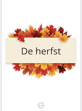 Lesmateriaal Woordkaarten herfst van auteur Juf Yas