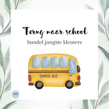 Lesmateriaal Terug naar school - Uitbreiding JONGSTE kleuters van auteur MiaenCo slide 1