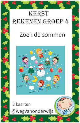 Lesmateriaal Kerst rekenen groep 4/tweede leerjaar van auteur wegvanonderwijs slide 4