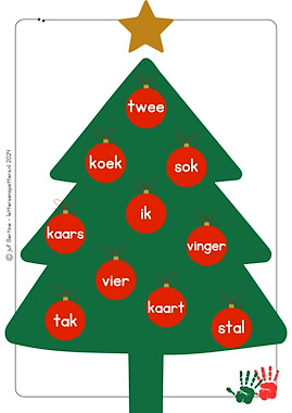 Lesmateriaal Rijmpakket Kerst van auteur Juf Bertine slide 2