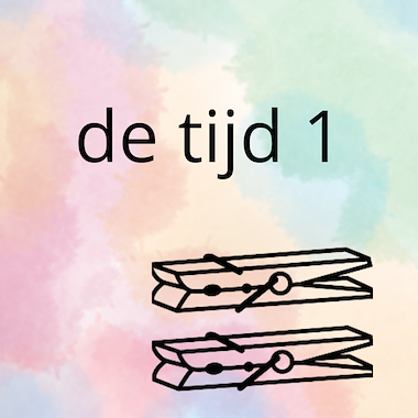 Lesmateriaal AN - de tijd (deel 1) - spel 2: knijpkaarten van auteur Peggy Van Rompaey
