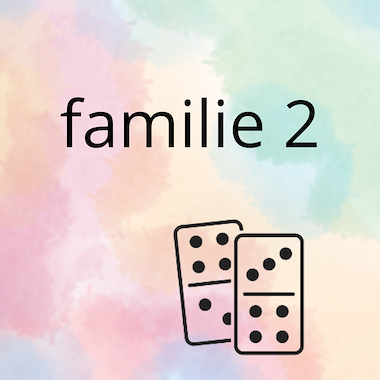 Lesmateriaal AN - mijn familie (deel 2) - spel 3: domino/leesrups van auteur Peggy Van Rompaey