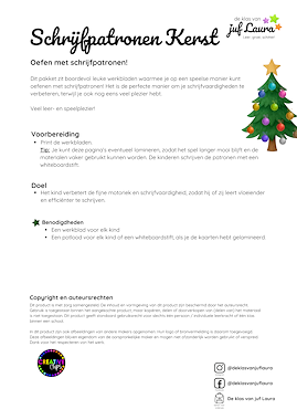 Lesmateriaal Kerst - Schrijfpatronen van auteur De klas van juf Laura slide 3