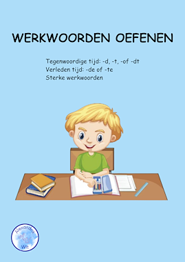 Lesmateriaal Werkwoorden oefenen (groep 5-6) van auteur Alexandra Wit slide 1