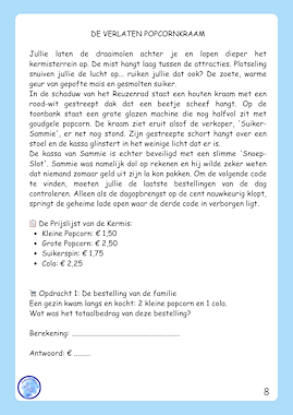 Lesmateriaal Rekenmeesters: De verlaten kermis (groep 4-5) van auteur Alexandra Wit slide 2
