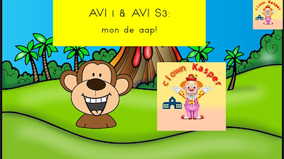 Lesmateriaal Lees junior: mon de aap (avi-1) van auteur Gratis leuke leesboekjes slide 1