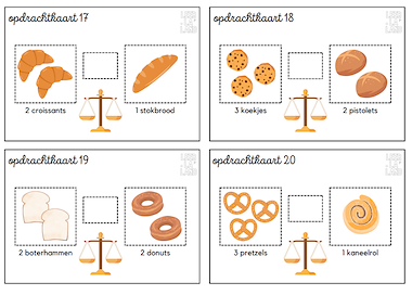 Lesmateriaal Gewicht vergelijken - opdrachtkaarten bakker  van auteur LeerLaLand slide 2