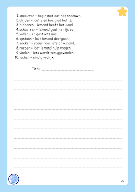 Lesmateriaal 10 Zinnen werkwoorduitdaging (groep 6-7-8) van auteur Alexandra Wit slide 3