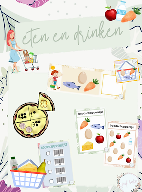 Lesmateriaal Thema: eten en drinken (minibundel) van auteur Juf Anke