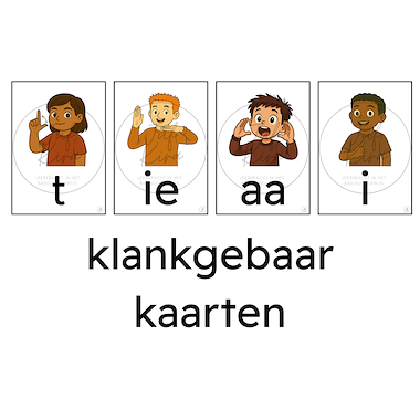 Lesmateriaal Klankgebaarkaarten van auteur Juf Kira