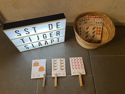 Lesmateriaal Ssst de tijger slaapt! Knijpkaarten 1 t/m 20 van auteur Nanny Melissa slide 2