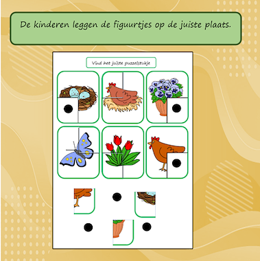 Lesmateriaal Spelletjesbundel Plakmap Busybook Lente van auteur Jabbedabbedoe slide 4