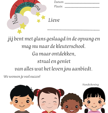 Lesmateriaal Naar school diploma van auteur Nini