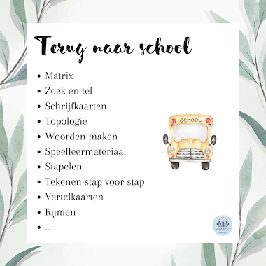 Lesmateriaal Terug naar school - Uitbreiding OUDSTE kleuters van auteur MiaenCo slide 3