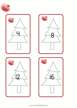 Lesmateriaal Kerst reken beweeg met de tafels van 4 en 6 van auteur Creations by Astrid slide 2