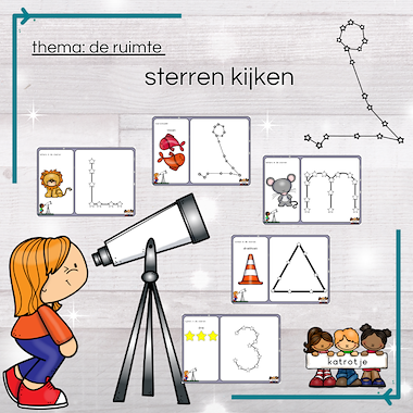 Lesmateriaal sterren kijken van auteur katrotje