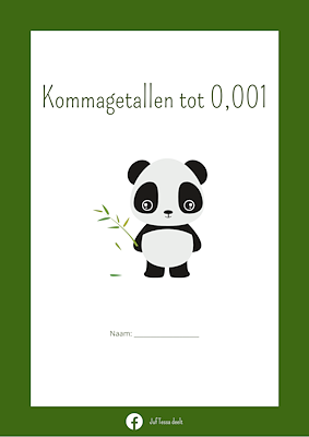 Lesmateriaal Kommagetallen tot op 0,001 van auteur Juf Tessa deelt