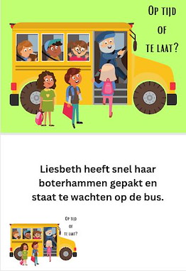 lesmateriaal Praatprenten te laat of op tijd van auteur Jeti Creations