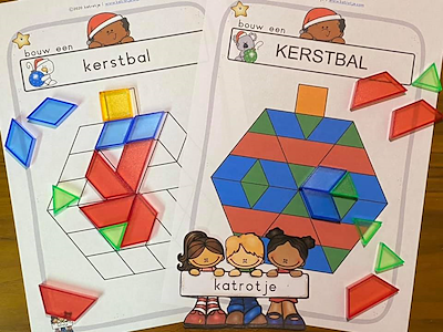 Lesmateriaal patroonblokken thema kerst van auteur katrotje slide 2