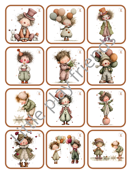 Lesmateriaal Memory Schattige clowntjes van auteur Little Play Friends slide 2