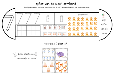 Lesmateriaal cijfer van de week armband van auteur Kleuterjuf_Daphne slide 2