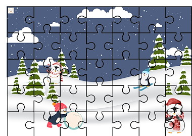 Lesmateriaal Puzzel kerst/winter van auteur Juf Shany