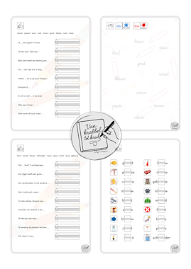 Lesmateriaal Klinkt hetzelfde, maar schrijf het goed! Versie ou en au van auteur Van krabbel tot krul slide 3