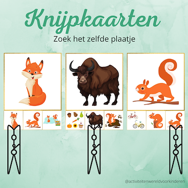 Lesmateriaal Help! Een verrassing! - knijpkaarten zelfde plaatje  van auteur Nanny Melissa