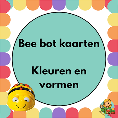 Lesmateriaal Bee bot: kleuren en vormen (met opdrachtkaarten) van auteur De kleuters van juf Naomi slide 1
