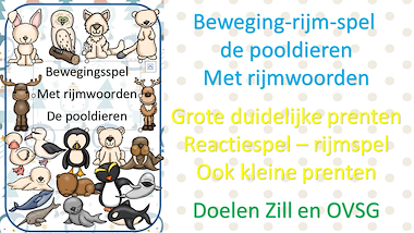 Lesmateriaal Pooldieren - bewegings-rijmspel van auteur Little Play Friends