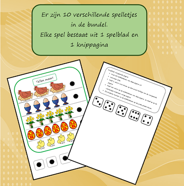 Lesmateriaal Spelletjesbundel Plakmap Busybook Pasen van auteur Jabbedabbedoe slide 2