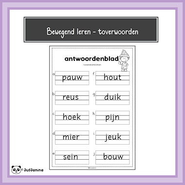 Lesmateriaal Bewegend leren - toverwoorden van auteur Juf Janina slide 4
