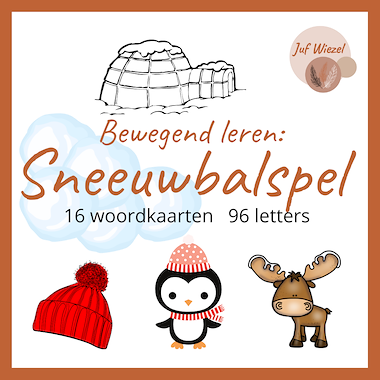 Lesmateriaal Bewegend leren: Sneeuwbalspel van auteur Juf Wiezel