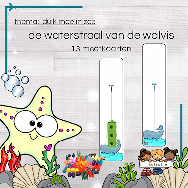 Lesmateriaal meten met de walvissen van auteur katrotje
