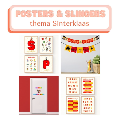 Lesmateriaal Posters en slingers thema Sinterklaas van auteur Logopedie Ideetjes