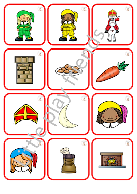 Lesmateriaal Memory sinterklaas van auteur Little Play Friends slide 3