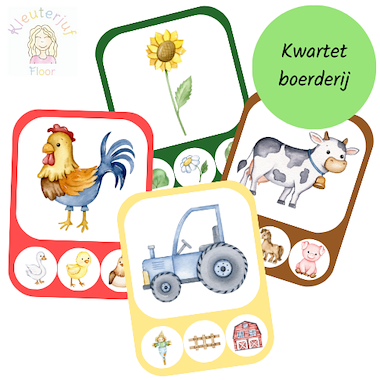 Lesmateriaal Kwartet boerderij van auteur Kleuterjuf_floor