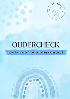 Lesmateriaal Oudercheck - Tools voor je oudercontacten van auteur knussekleuterwereld