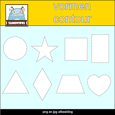 Lesmateriaal clipart 16 vormen van auteur Samenspel