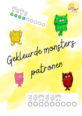 Lesmateriaal Patronen met de gekleurde monsters van auteur Juf Tessa