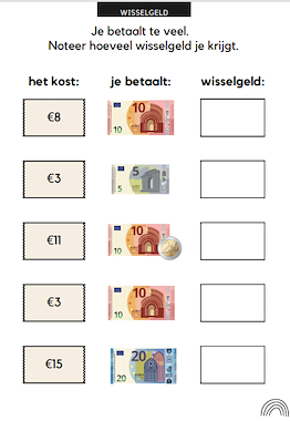 Lesmateriaal Rekenbundel - geldrekenen €20 van auteur LeerLaLand slide 3