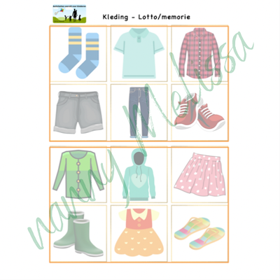 Lesmateriaal Thema kleding - lotto/memorie + bonus van auteur Nanny Melissa slide 3