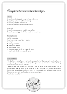 Lesmateriaal Hoofdletter-oefenboekje van auteur Van krabbel tot krul slide 4