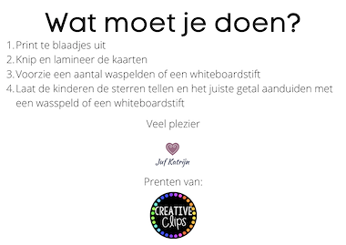 Lesmateriaal Sterren tellen tot 10 met wasknijpers van auteur Juf Katrijn slide 2