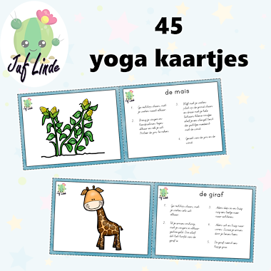Lesmateriaal 45 yoga kaartjes van auteur juf Linde