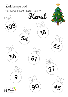 Lesmateriaal Zaklampspel Kerst - tafel 7 t/m 9 van auteur De klas van juf Laura slide 2