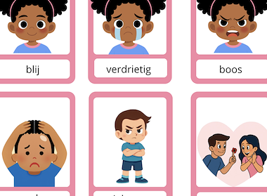 Lesmateriaal Woordenschat thema gevoelens van auteur Juf_Lore slide 3