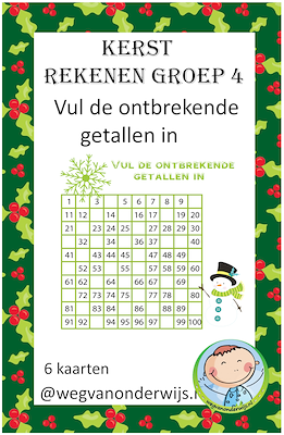 Lesmateriaal Kerst rekenen groep 4/tweede leerjaar van auteur wegvanonderwijs slide 2